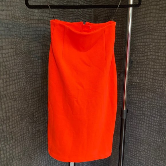 Neon Orange midi skirt - Picture 1 of 2